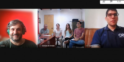 Reunión virtual sobre reciclado tecnológico